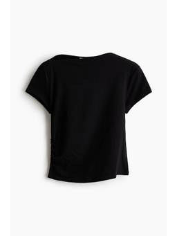 H&M - Women Black Draped Asymmetric Top