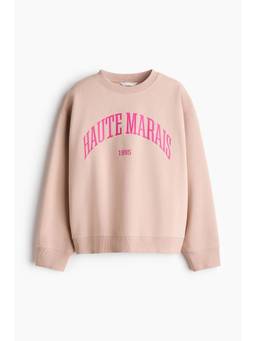 H&M - Women Peach Motif-Detail Sweatshirt
