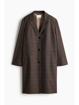 H&M - Women Brown Oversized Single-Breasted Coat