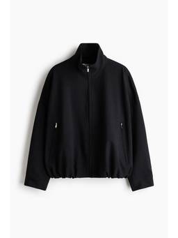 H&M - Women Black Oversized Bubble-Hem Jacket