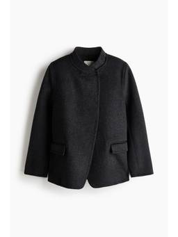 H&M - Women Grey Handmade Wool-Blend Blazer