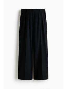 H&M - Women Black Four-Way Stretch Wide Trousers