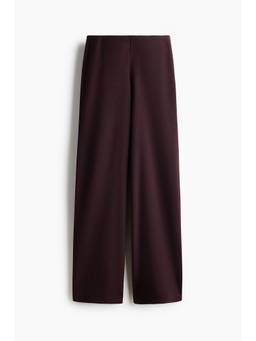 H&M - Women Burgundy Wide Knitted Trousers
