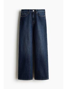 H&M - Women Navy Blue Straight High Waist Jeans