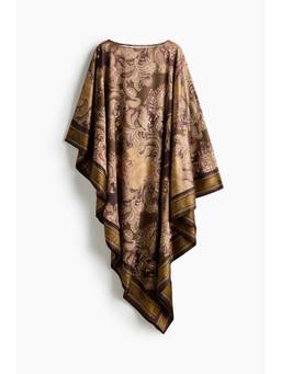 H&M - Women Olive Satin Cape Dress