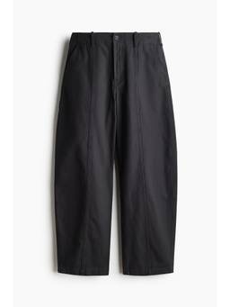 H&M - Women Black Barrel Cargo Trousers