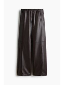 H&M - Women Brown Wide Coated Trousers