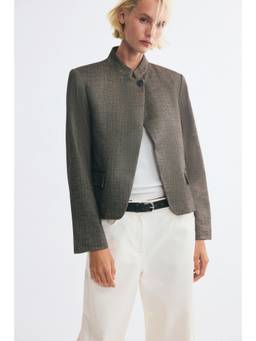 H&M - Women Grey Single-Breasted Blazer