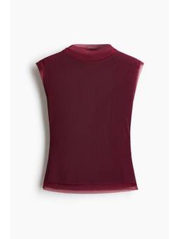 H&M - Women Red Layered Mesh Top