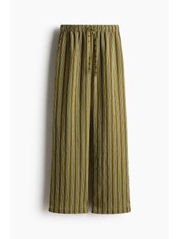 H&M - Women Green Straight Drawstring Trousers