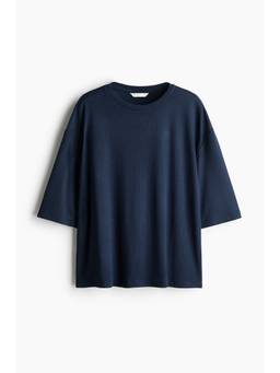 H&M - Women Navy Blue Oversized T-Shirt