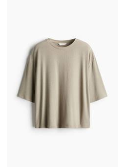 H&M - Women Beige Oversized T-Shirt