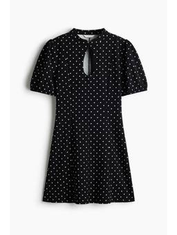 H&M - Women Black Ponte Di Roma Keyhole Dress