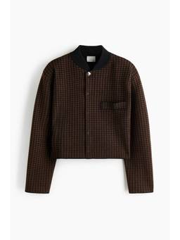 H&M - Women Brown Shoulder-Pad Cardigan