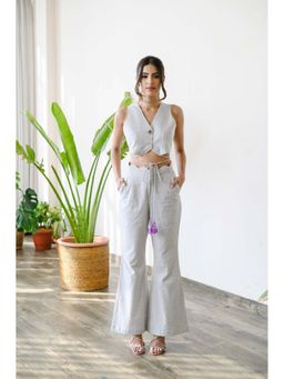 Bakhiya Jaipur - Grey Solid Co-Ord Set