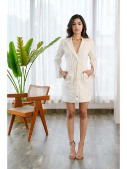 Bakhiya Jaipur - Diva Cotton Stripes Mini Dress