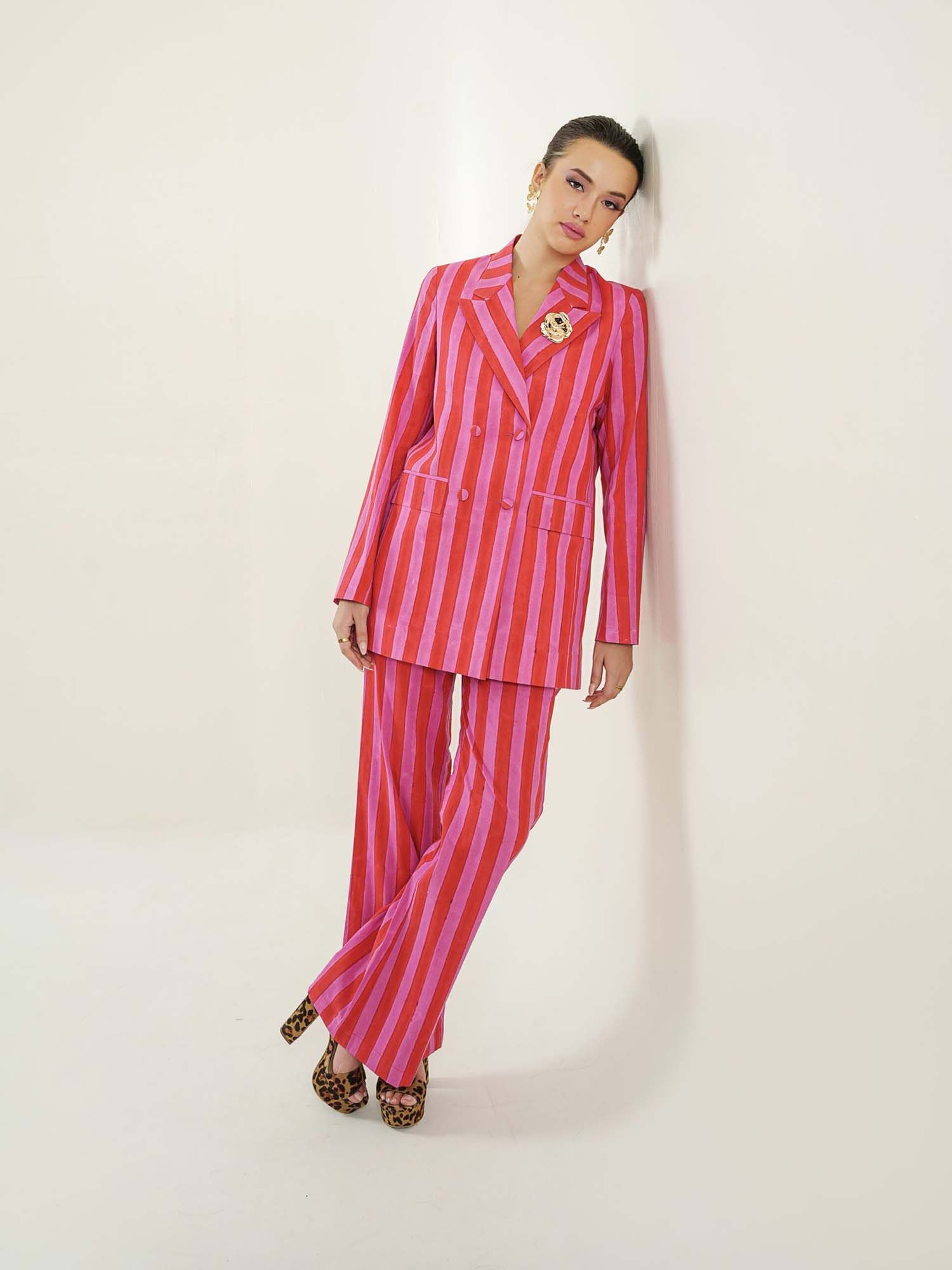 bakhiya jaipur Gulnaar Stripes Co-Ord Set-picture-40