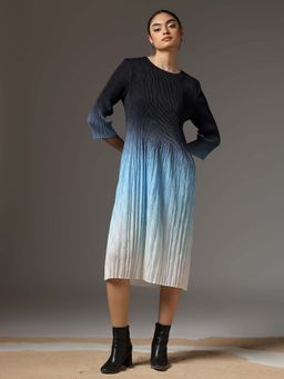 Onto by Aanchal - Blue Midnight Ombre Midi Dress