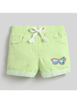 Little Kangaroos - Girls Mint Green Solid Short
