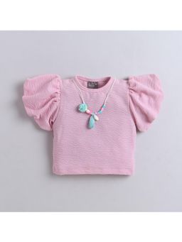 Little Kangaroos - Girls Pink Solid Top