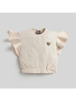 Little Kangaroos - Girls Cream Solid Top