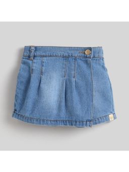 Little Kangaroos - Girls Light Blue Solid Short