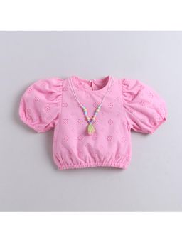 Little Kangaroos - Girls Pink Solid Top