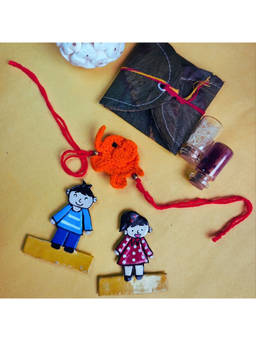 TheYUGO - Diy Sibling Magnet & Crochet Car Rakhi