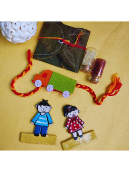 TheYUGO - Diy Sibling Magnet & Felt Bus Rakhi