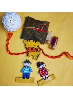 TheYUGO - Diy Sibling Magnet & Felt Tiger Rakhi