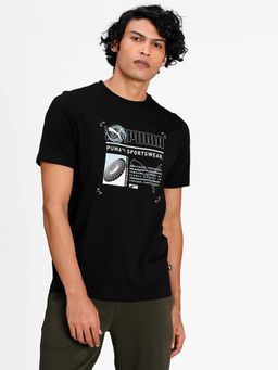 Puma - Reflective Mens Black T-shirt