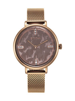 Titan - 95175QM01 Brown Dial Analog Watch for Women
