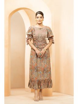 STUDIO BAGECHAA - Hoor Printed Multi-Color Maxi Dress