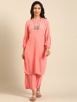 Imara - Coral Straight Co-Ord (Set of 2)