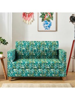 Chumbak - Modern Loveseat - 2 Seater, Tropical Ikkat