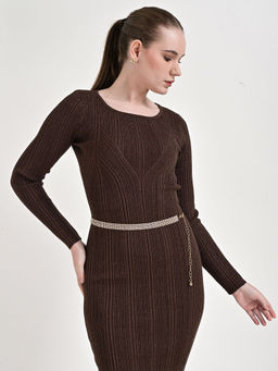 Kazo - Gold Glamorous Embellished Chain Belt