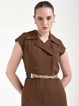 Kazo - Black Dual Chain Elasticated Belt