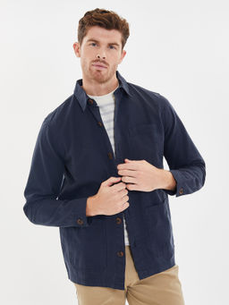 Threadbare - Men Navy Lightweight Cotton Shacket
