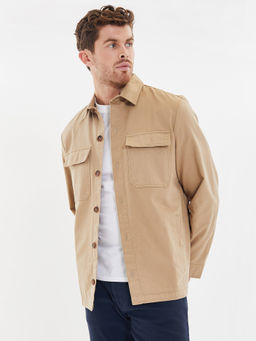 Threadbare - Men Stone Cotton Shacket