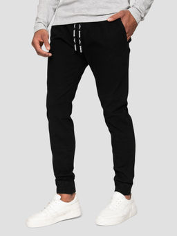 Threadbare - Men Black Slim Fit Cuffed Trousers