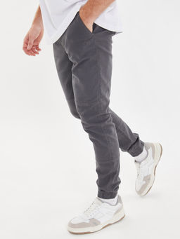 Threadbare - Men Grey Slim Fit Cuffed Trousers