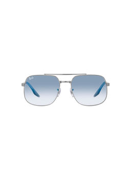 Ray-Ban - Gunmetal Sunglasses (0RB3699-Square-Gunmetal Frame-Blue Lens-53: 59 mm)