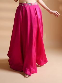 HANDME - Vibrant Luxe Pink Silk Skirt
