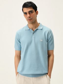 Andamen - Regular Fit Men Casual Blue Polo T-Shirt