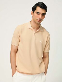 Andamen - Regular Fit Men Casual Beige Polo T-Shirt
