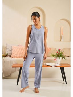 Muvazo - Nocturnal Bliss Blue Tank Top