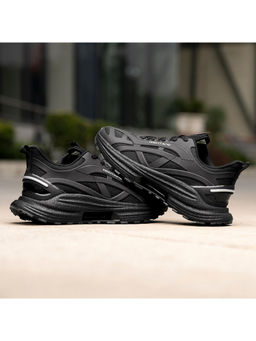 Red Tape - ETPU Men's Textured Black Athleisure Shoes