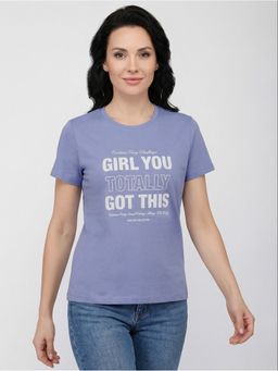 R&B - Lavender Typography Women Short Sleeves T-Shirt