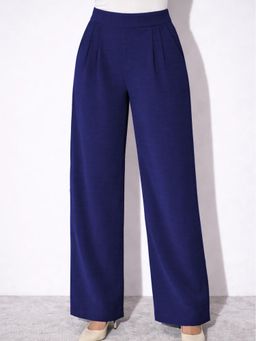Cove and Lane - Women Cobalt Blue Aura Crepe Sway Pant