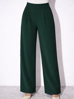 Cove and Lane - Women Matcha Green Aura Crepe Sway Pant